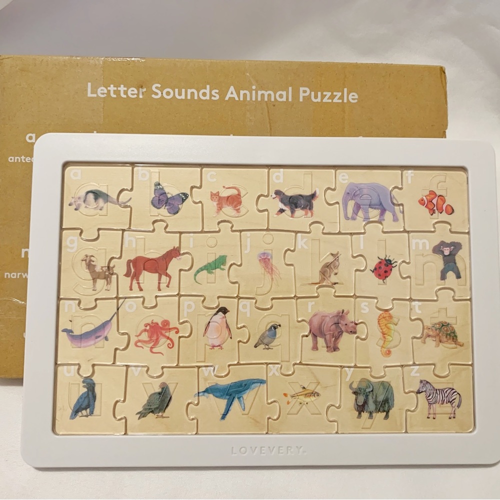 Lovevery Letter Sounds Animal Puzzle, New in Box